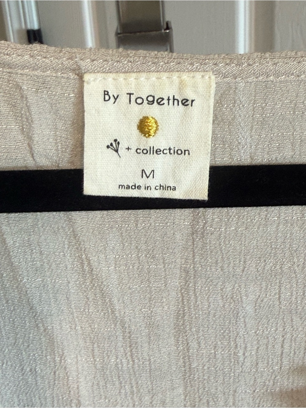 By Together Cream Crochet-Trim Wrap Tunic Blouse - Picture 2 of 8
